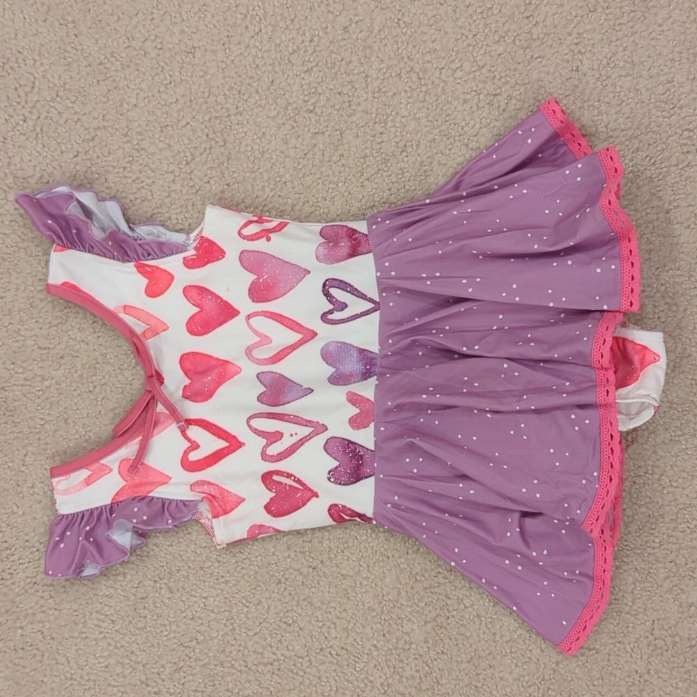 Cheeky Plum Rainbow Heart Leotard